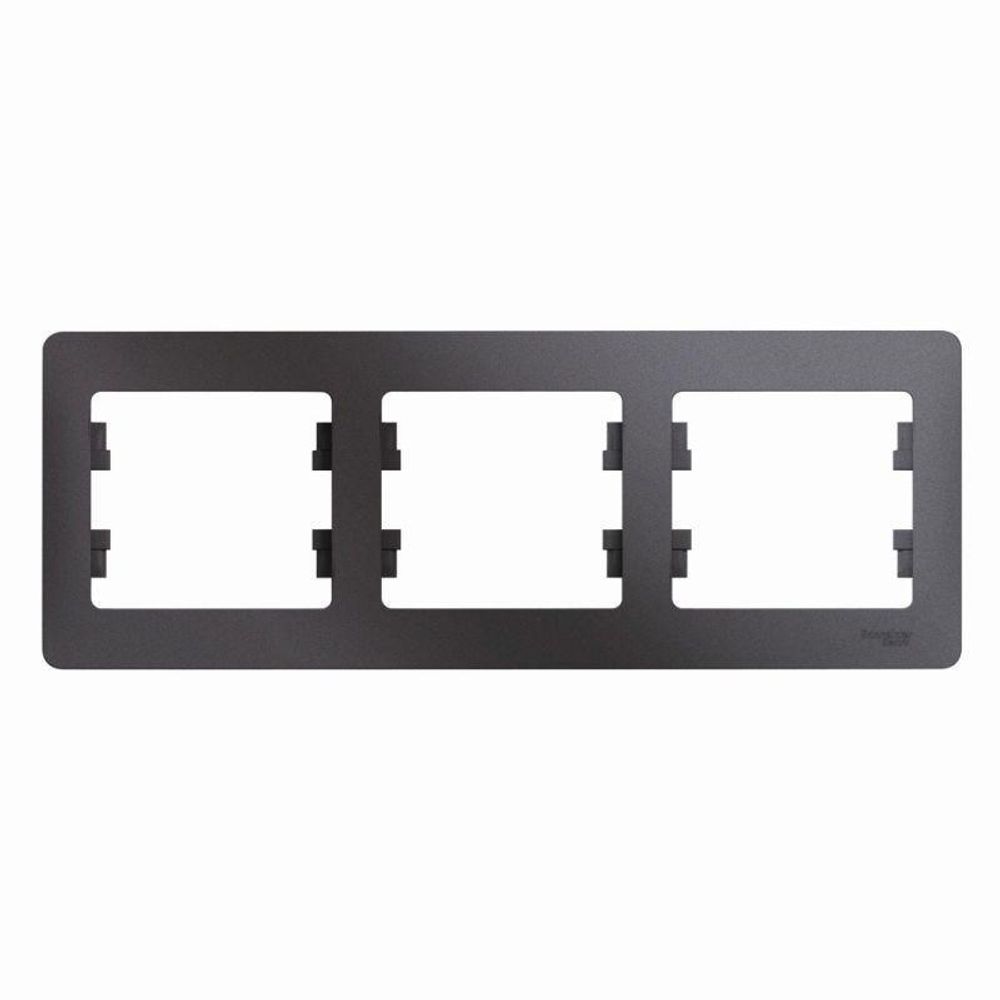 Рамка 3-м Glossa горизонт. графит SE GSL001303