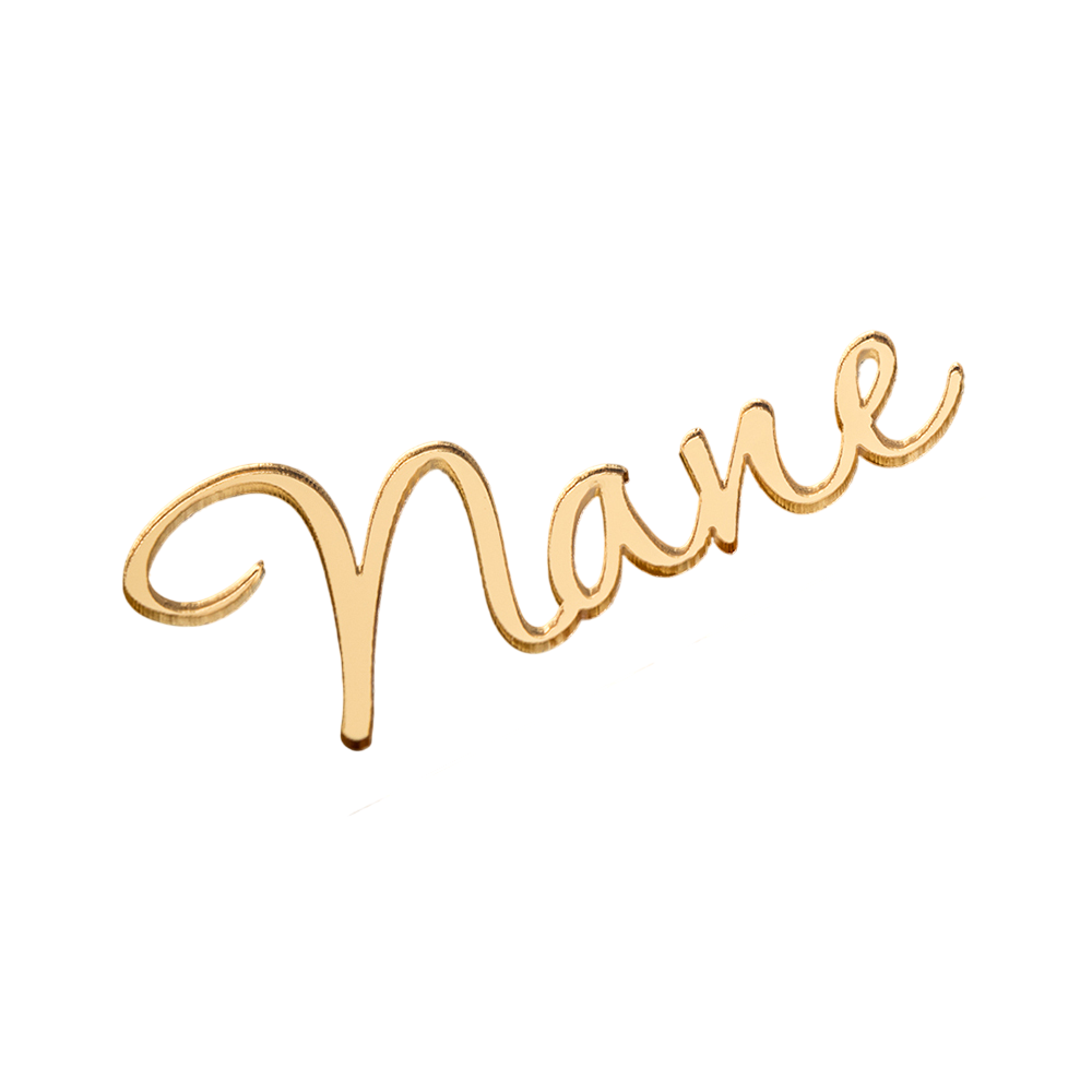 Топпер без шпажки Папе золотой 7х3 см