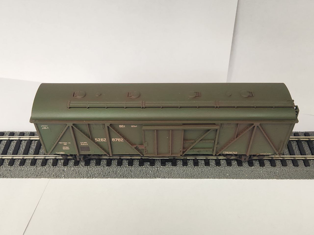 Крытый вагон (11-066-01), деревянный, СЖД, (IV Эп.), зеленый