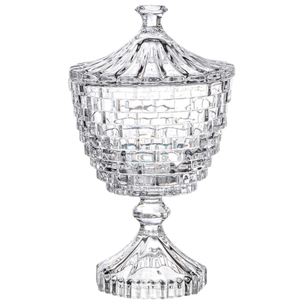 САХАРНИЦА С КРЫШКОЙ НА НОЖКЕ "SAPHIR" 11,4Х21,5 СМ