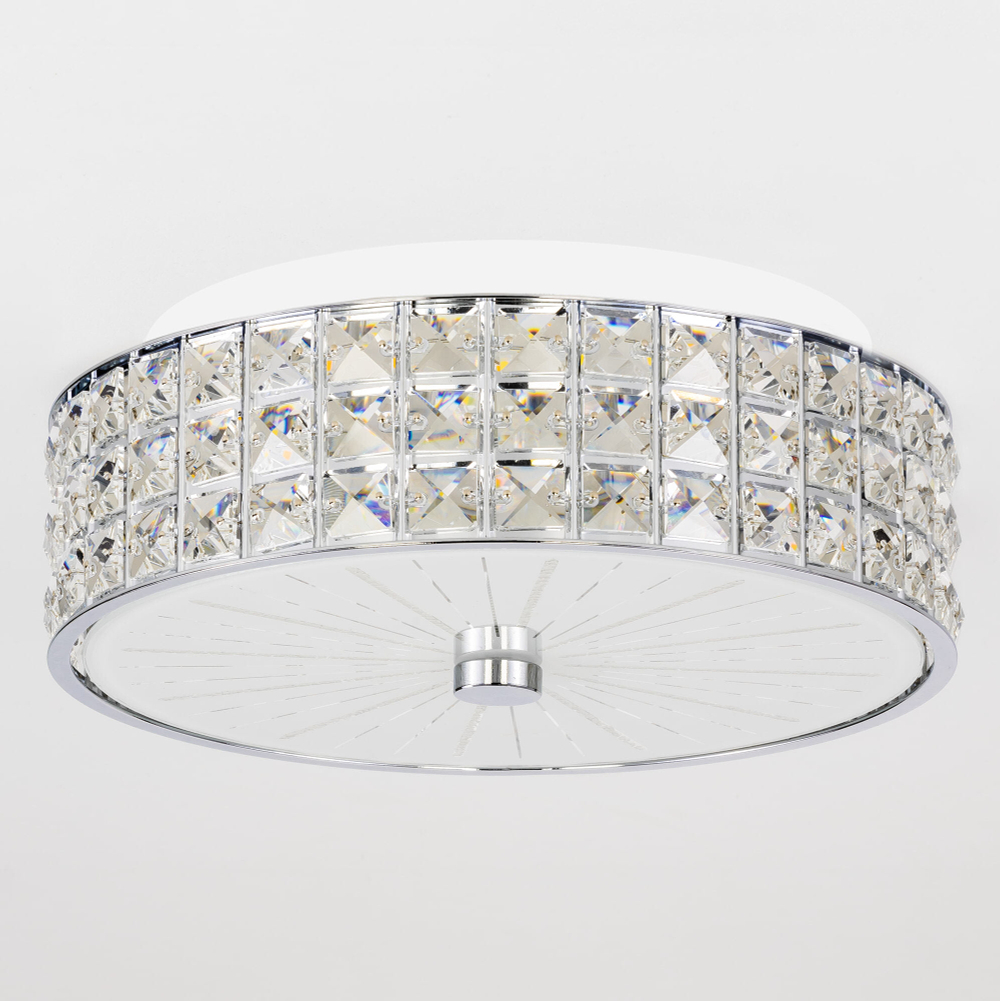 Citilux Портал CL32413G1 LED RGB Люстра хрустальная с пультом Хром