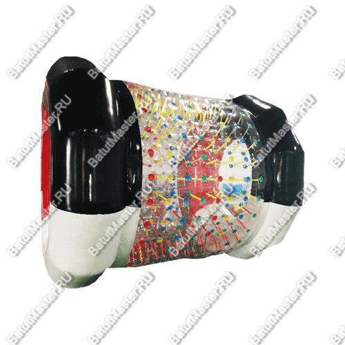 Аттракцион Водный роллер "Комбинированный 2" ПВХ, с цветными держателями, размер 2,2*2*2 м