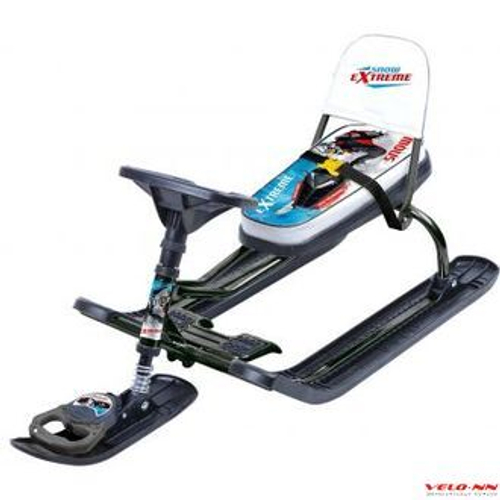Снегокат Ника  Спорт 4-1 Гонки/ЧЕРНЫЙ со спинкой*1 ТС4-1