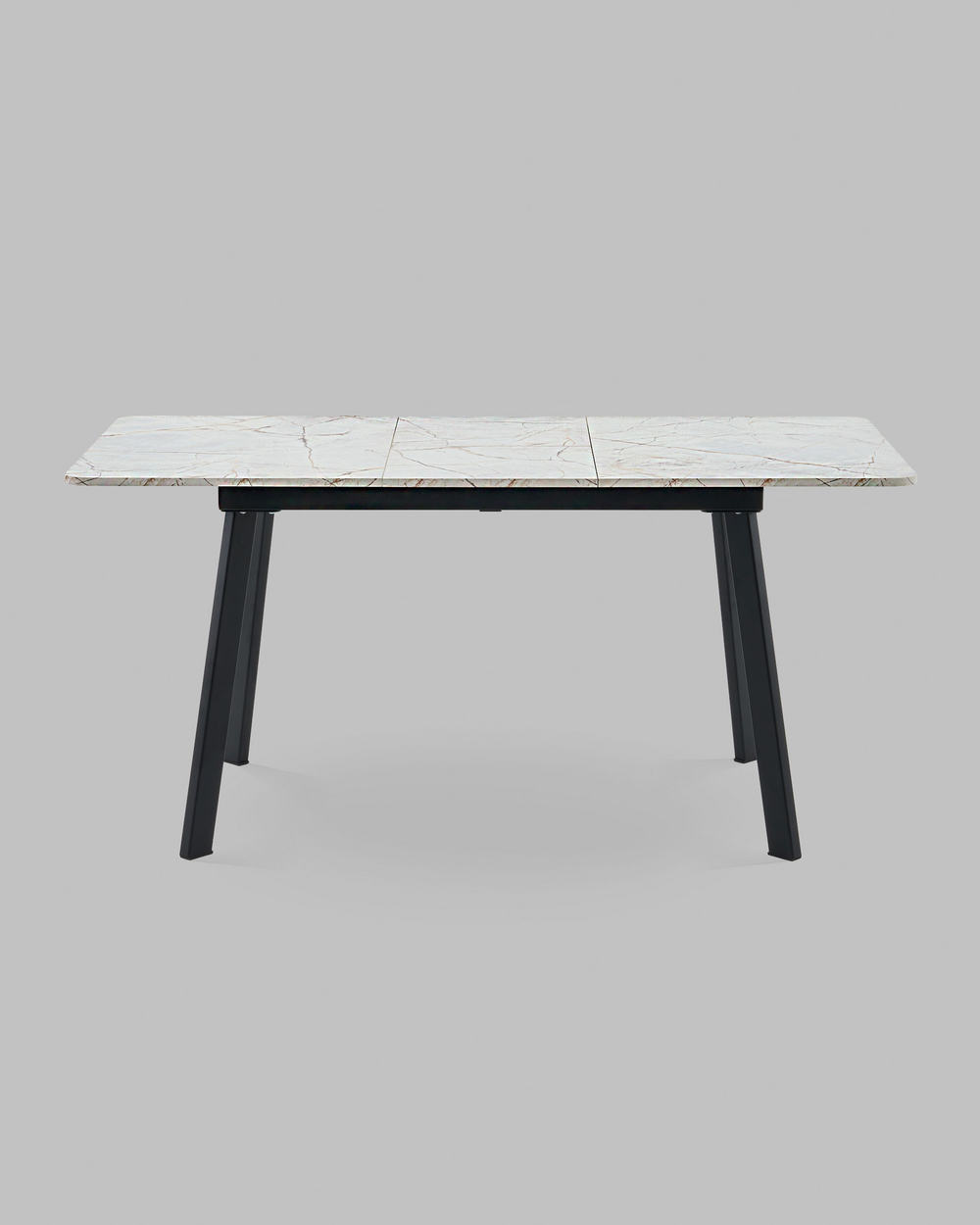 Стол Batu new 120-160/80/76 столешница ЛМДФ азул оникс подстолье металл черный