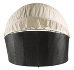 Лаунж-диван плетеный Tagliamento Shell-sunshade, антрацит