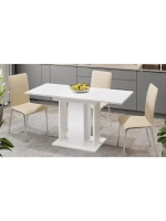 Стол кухонный стекло белый глянец 110х67,8х75 см