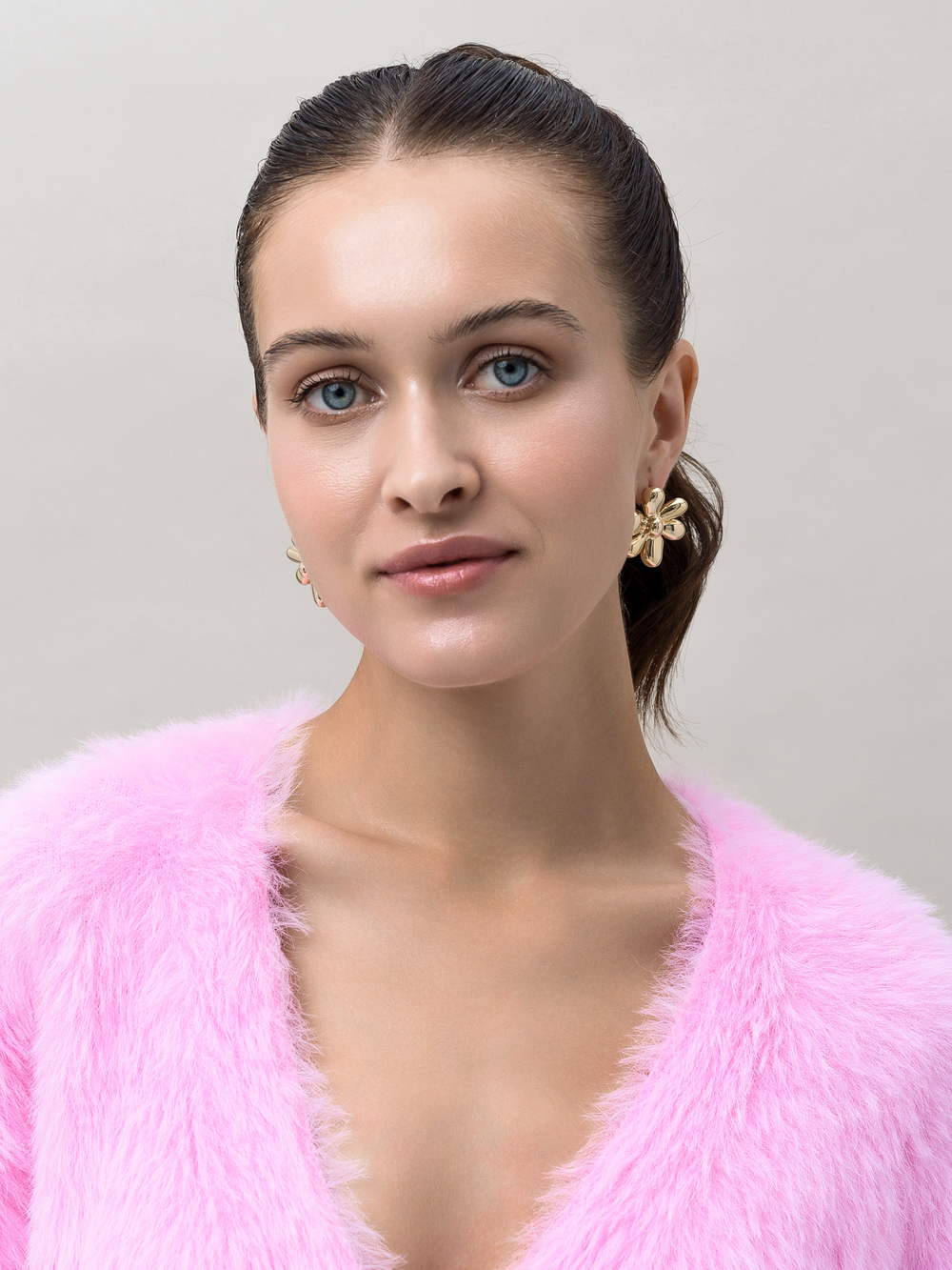 Пусеты Flower Gold