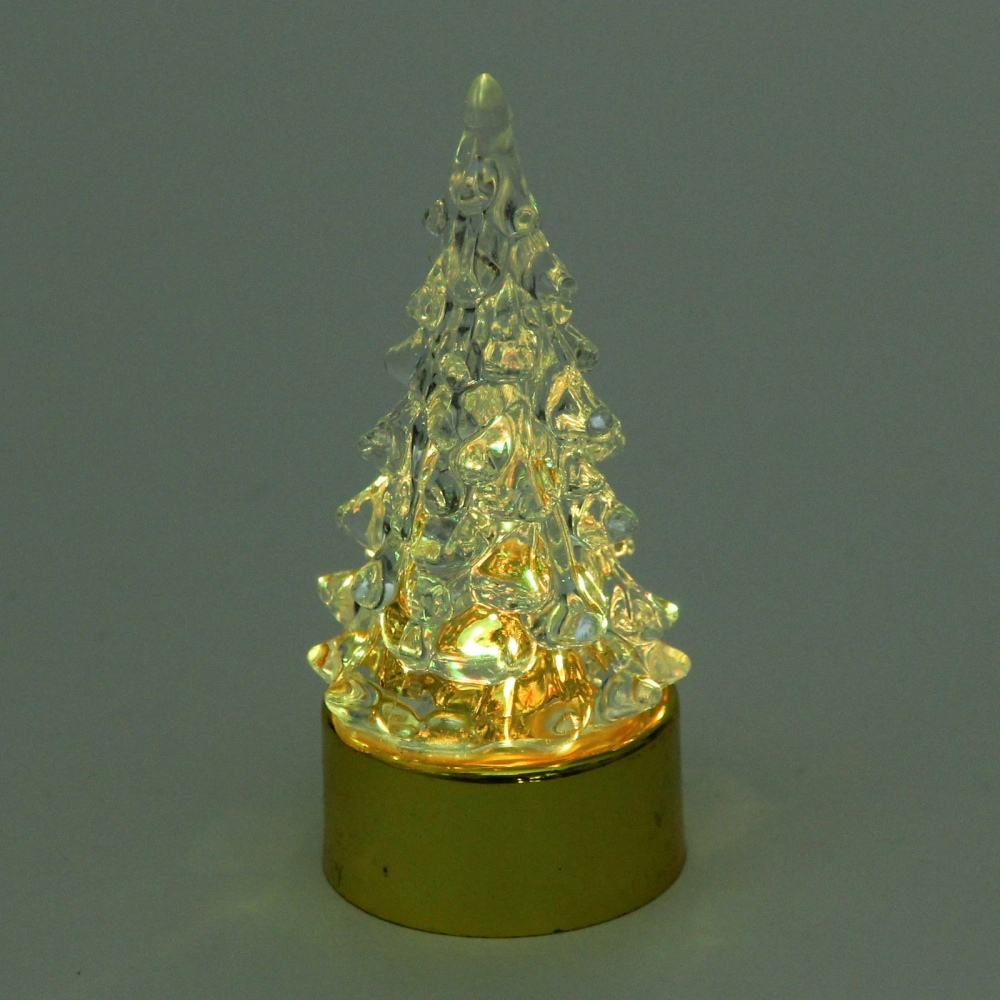 Сувенир с подсветкой «Елочка» 4.2*4.2*9.8 см, в ассортименте (питание от батареек)