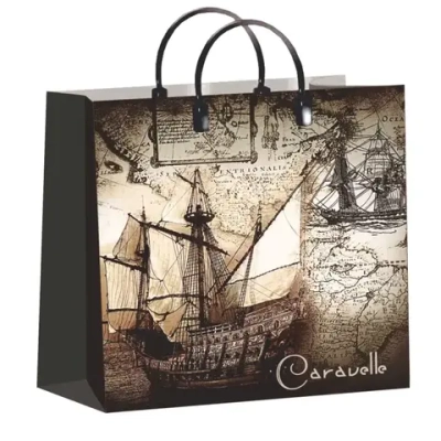 Подарочные пакеты 30+10из мягкого пластика (Интерпак) х10 (Каравелла) Россия