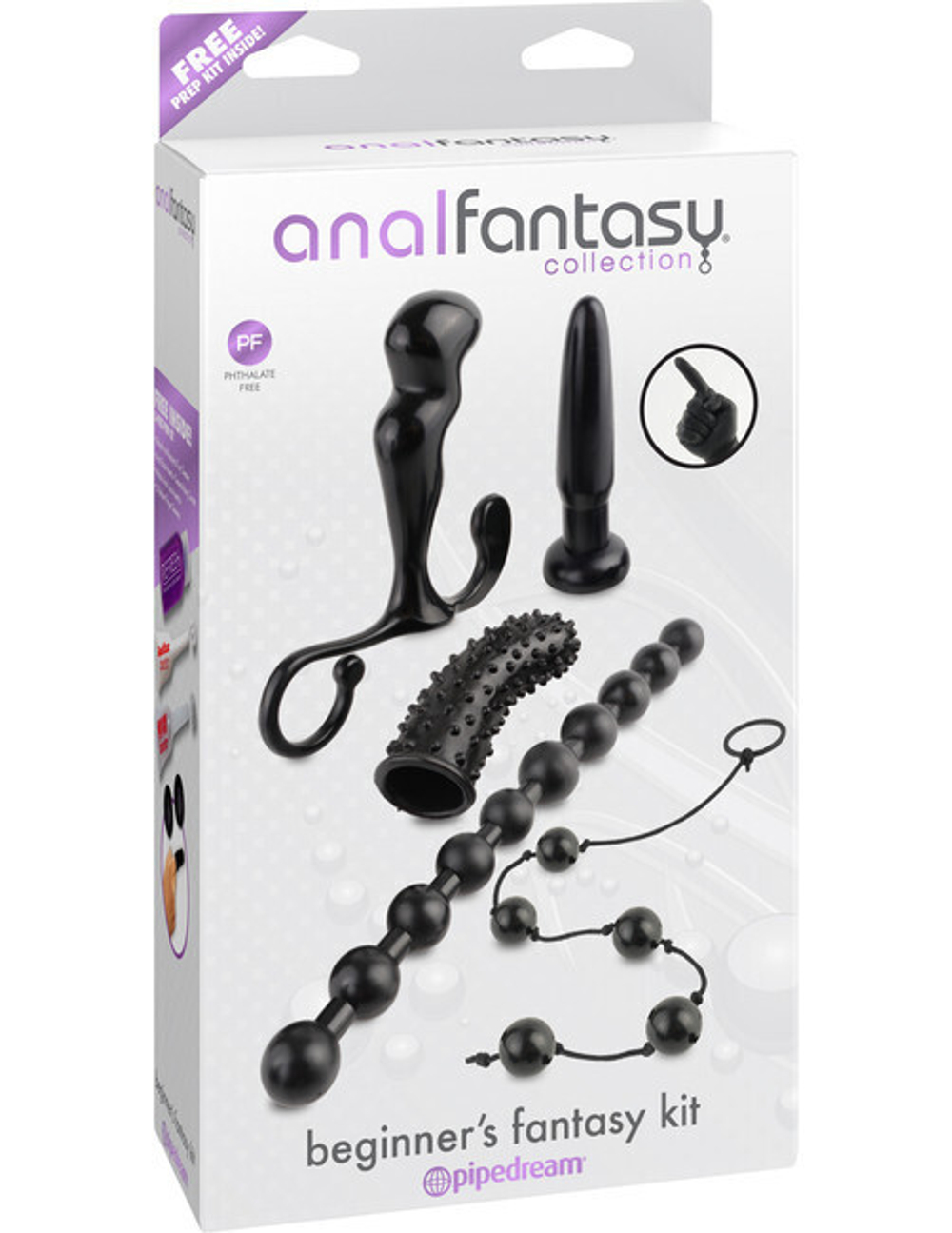 Набор для анального удовольствия Beginner's Fantasy Kit (Цвет: черный)
