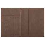 Обложка для паспорта с карманами и резинкой, мягкая экокожа, "PASSPORT", коричневая, BRAUBERG, 238204