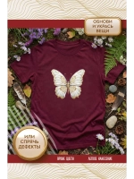 Термонаклейка на одежду, термопринт Бабочка золото