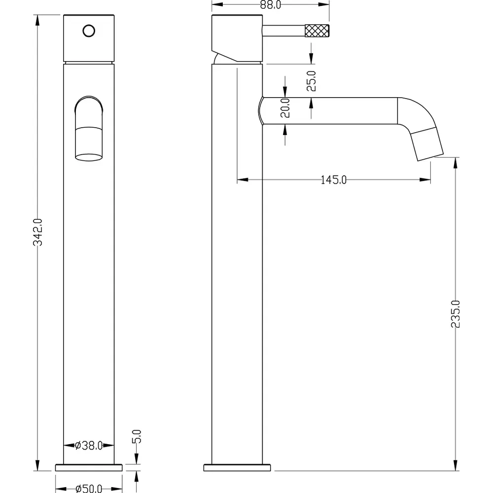 Смеситель для раковины Boheme Uno 462-WCR white chrome