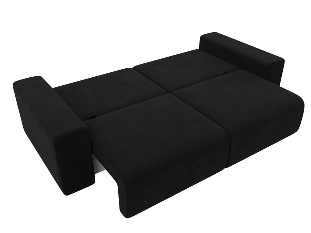 Диван прямой Лига-036 НПБ Классик МИКРОВЕЛЬВЕТ Черный