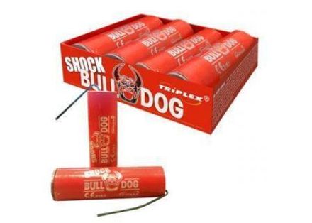 Петарды фитильные "SHOCK BULL DOG" B018 95мм 26-30мм к-т4  (1/60)