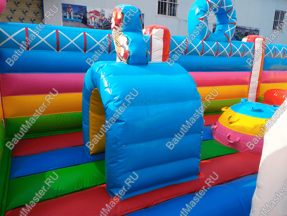 Коммерческий надувной батут "Парк развлечений" 15*8*8 м