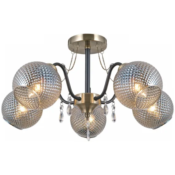 Люстра потолочная ILLUMICO E14 IL0432-5CSQ-29 AB BK