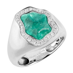 Кольцо с Турмалином и Бриллиантами, R0030-49/1