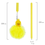 Ручка с пушистой подвеской шариковая "YES, DUCK", СИНЯЯ, пишущий узел 0,7 мм