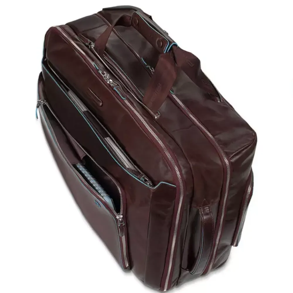 Сумка дорожная Piquadro Blue Square коричневая кожа (BV2960B2/MO) 3