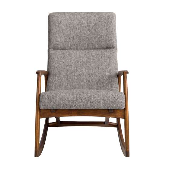 Кресло-качалка 5106/WD972 из серой ткани