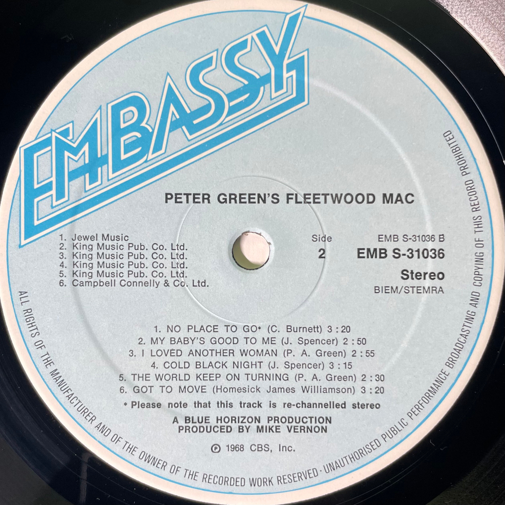 Fleetwood Mac ‎– Peter Green's Fleetwood Mac (Европа 1973г.)