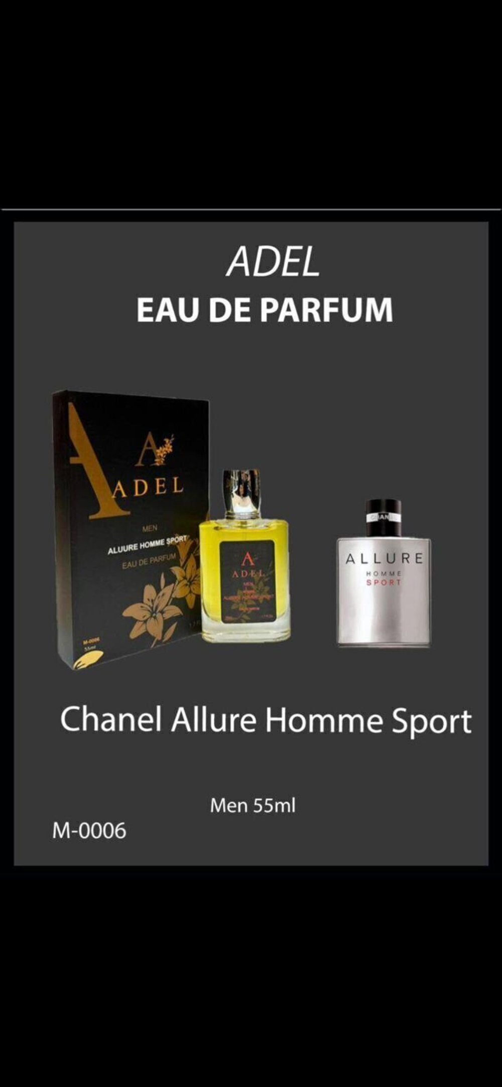 Adel M-0006 Chanel Allure Homme Sport eau de parfum for men 55 ml.