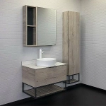 Тумба с раковиной Comforty Порто 00-00009321 75 дуб дымчатый