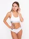 Комплект женский (топ с тонкими лямками, трусы), цвет белый МИКС, размер 42-44