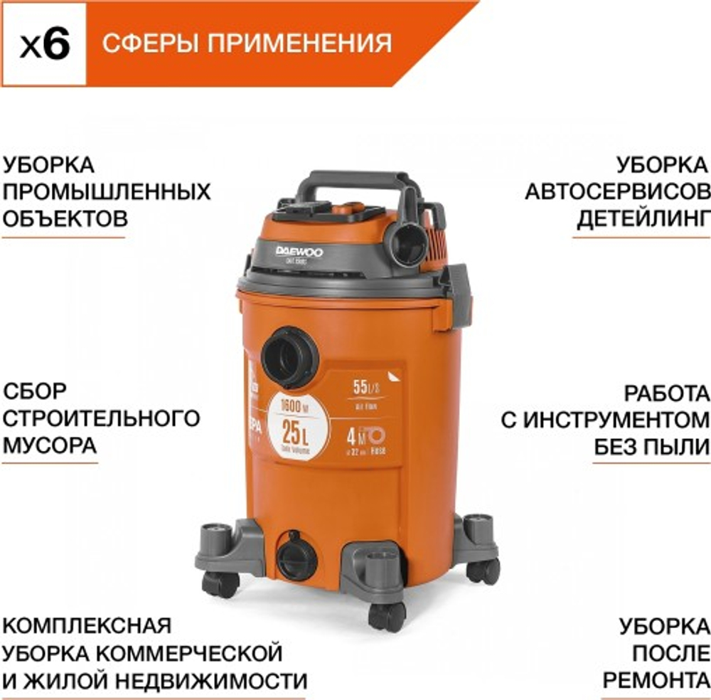 Пылесос сетевой DAEWOO DAVC 2516S