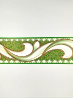 Бордюр бумажный 12 см окантовка лента светло-зеленый