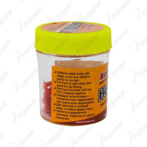 Насадка искусственная съедобная Опарыш красный (Red maggot) Helios (HS-NO-RM)