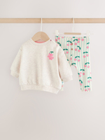 Толстовка и легинсы в комплекте для малышей Next H53-919, Молочный