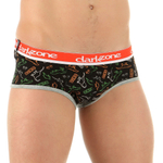 Черные трусы-брифы с принтом в виде динозавров (Размер: M) (Цвет: черный)