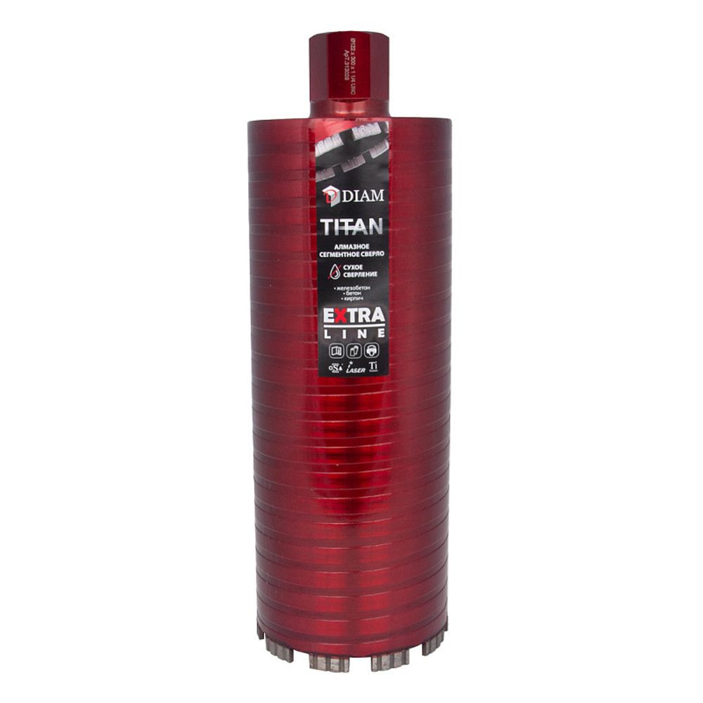 Алмазное сегментное сверло DIAM EXTRA LINE 122мм TITAN HIT (сухое сверление) 313028
