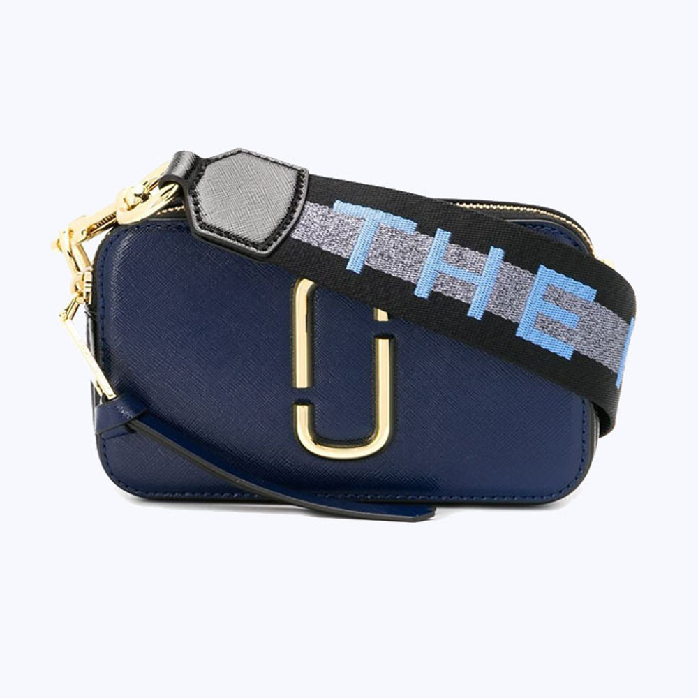 СУМКА MARC JACOBS LOGO STRAP SNAPSHOT NEW BLUE SEA MULTI