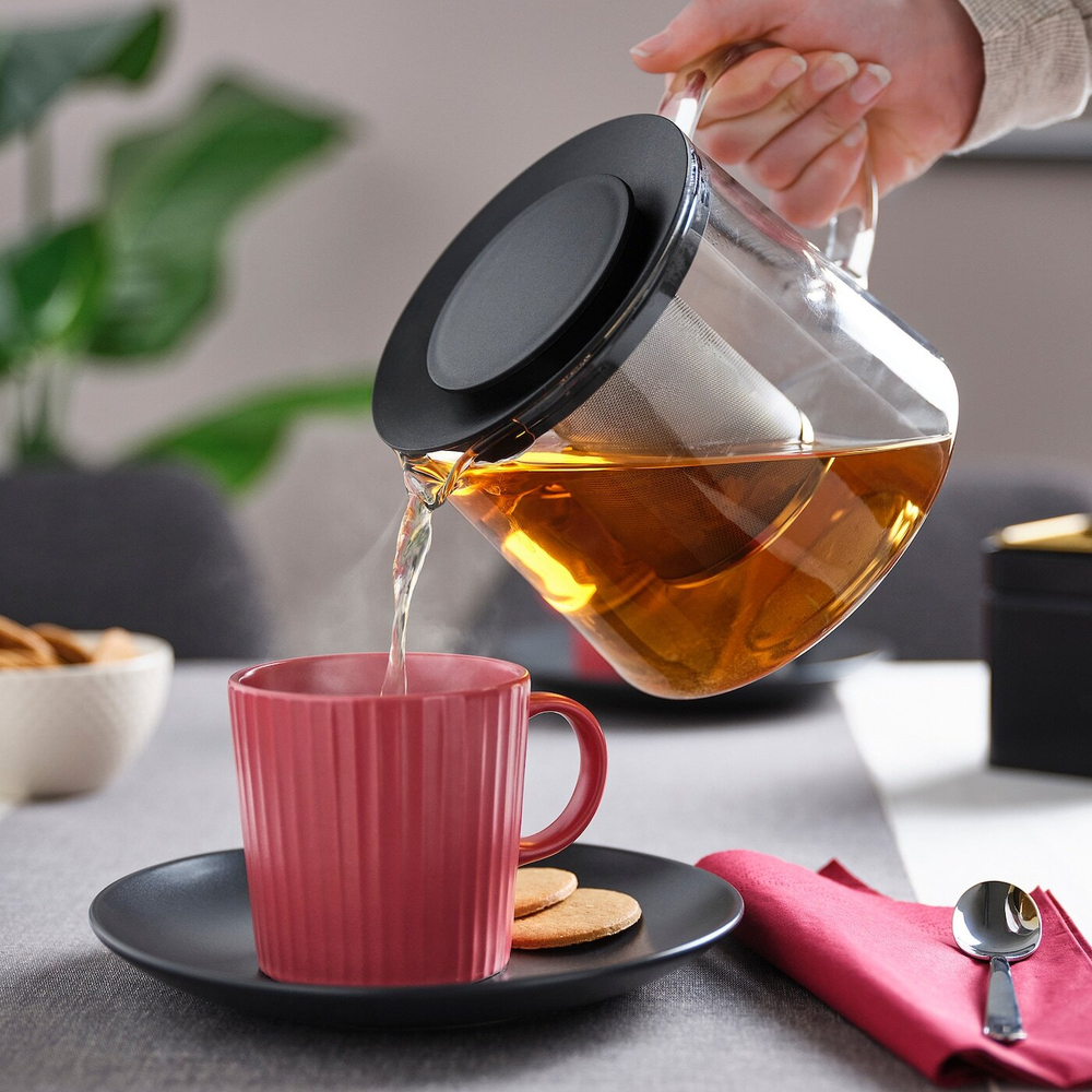 IKEA RIKLIG  (ИКЕА РИКЛИГ)  -  Заварочный чайник, стекло, 1,5 л