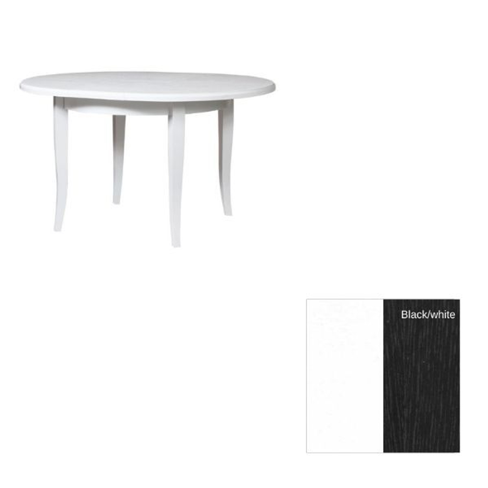 Обеденный стол Фидес 105(135)x105 (черный/белый)