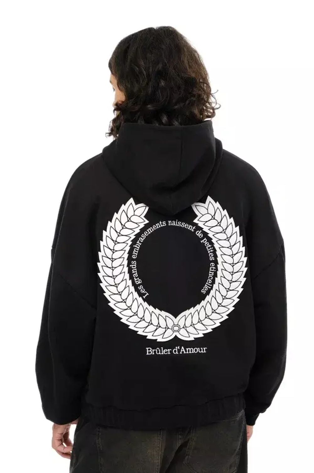 Худи Bruler d'Amour Zip Laurels of victory черный