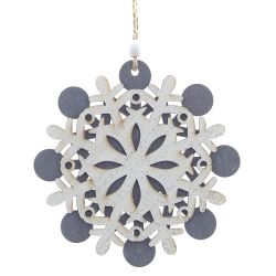 GAEM Украшение новогоднее "Снежинка", L10 W0,5 H11 см, 3в.