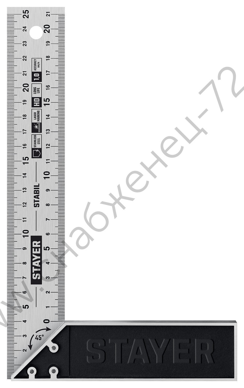 STAYER 250 мм, столярный угольник, Professional (3431-25)