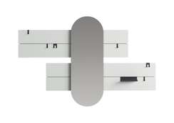 Вешалка Stripe L горизонтальная с зеркалом 60*160 см (светло-серый)