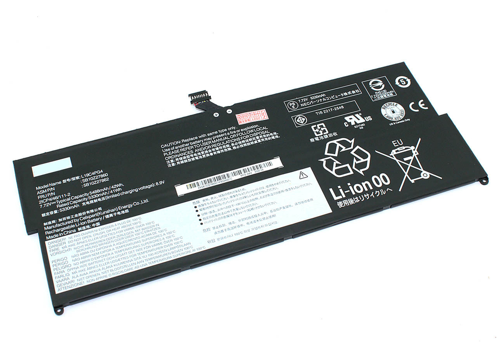 Аккумуляторная батарея для ноутбука Lenovo ThinkPad X12 (L19M4PG3) 7.72V 42Wh