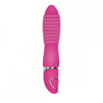 Розовый рельефный вибратор Body & Soul Indulge - 9,5 см. (Цвет: розовый)