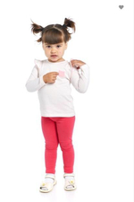 Лонгслив для девочки р.86 Бежевый/белый 406-018-191