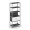 Shelf System Односекционный стеллаж пятиярусный с ящиками SN.STM-512 Антрацит/Белый/Металл Серый 810