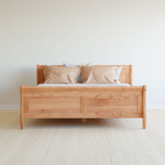 Кровать двуспальная 160х200 Мелания с ящиками, деревянная, из дуба