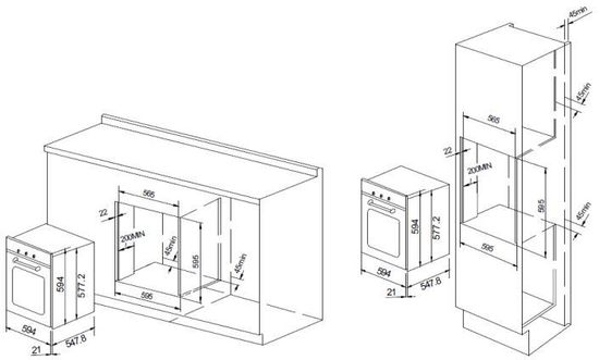 Электрический духовой шкаф GRAUDE BE 60.2 S