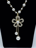 Длинное ожерелье с искусственным жемчугом бусы с подвеской