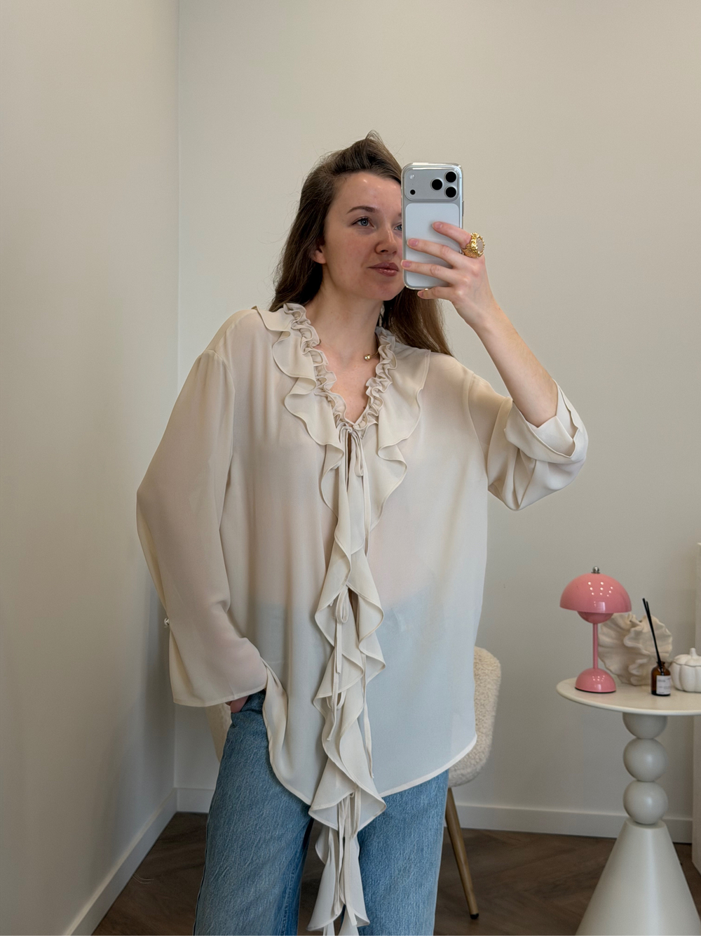 Блуза Flow молочный